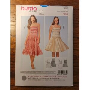 Burda Young 6535 Sewing Pattern Misses Dress Prom Formal Size 6-18 Strapless DIY